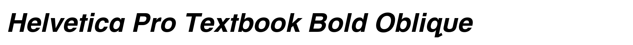 Helvetica Pro Textbook Bold Oblique image